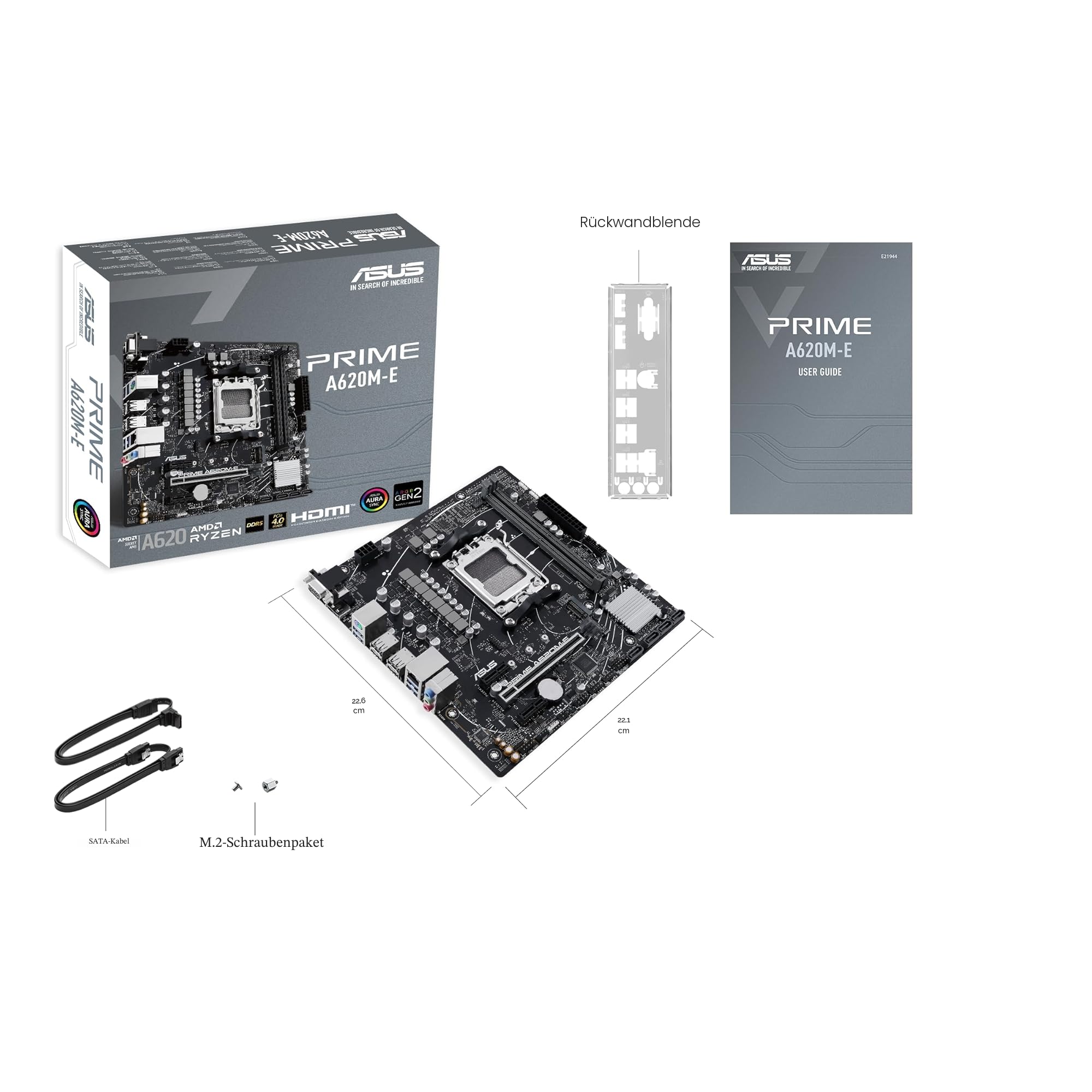 Asus Prime A620M-E-CSM Mainboard Sockel AMD A620 (Ryzen 7000 – Bild 4