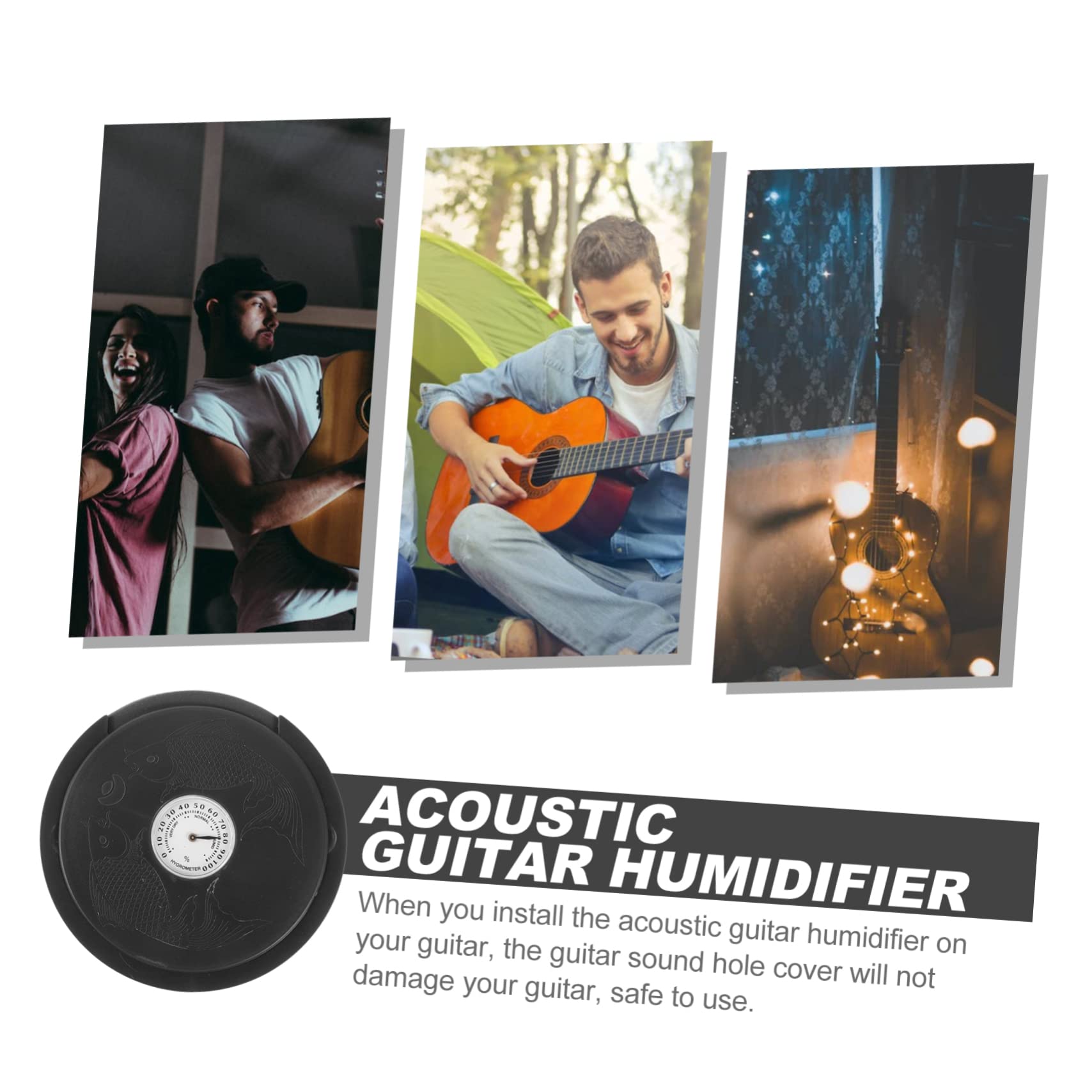 HEMOTON 2 Umidificatori Per Chitarra Acustica Umidificatore Per Foro Acustico Per Chitarra Acustica Kit Igrometro Per Chitarra