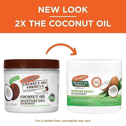 Miniatura 3 de Palmers - Cabello Moisture Gro con aceite de coco, restaura el cabello seco, dañado o teñido, 5.25 onzas, paquete de 2