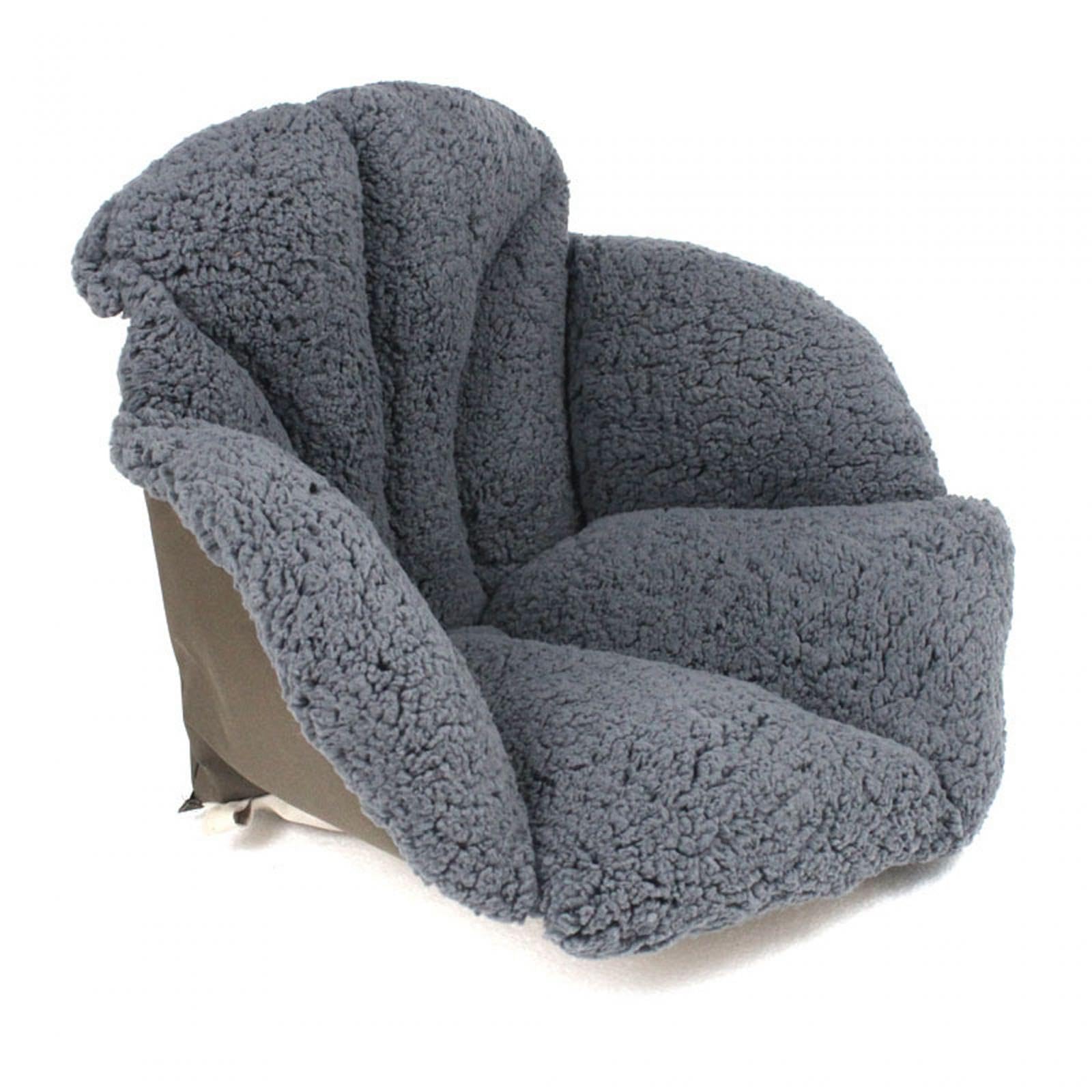 Cuscino for sedia da ufficio, sedile da scrivania con schienale, caldo e confortevole, con supporto lombare for la camera da letto invernale del dormitorio