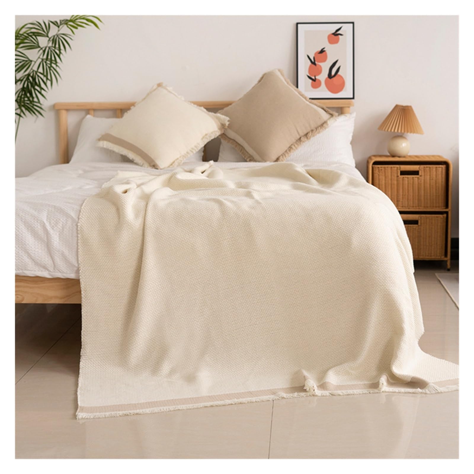 Couverture de sieste légère en tricot vintage pour cocooning sur canapé salon Argento