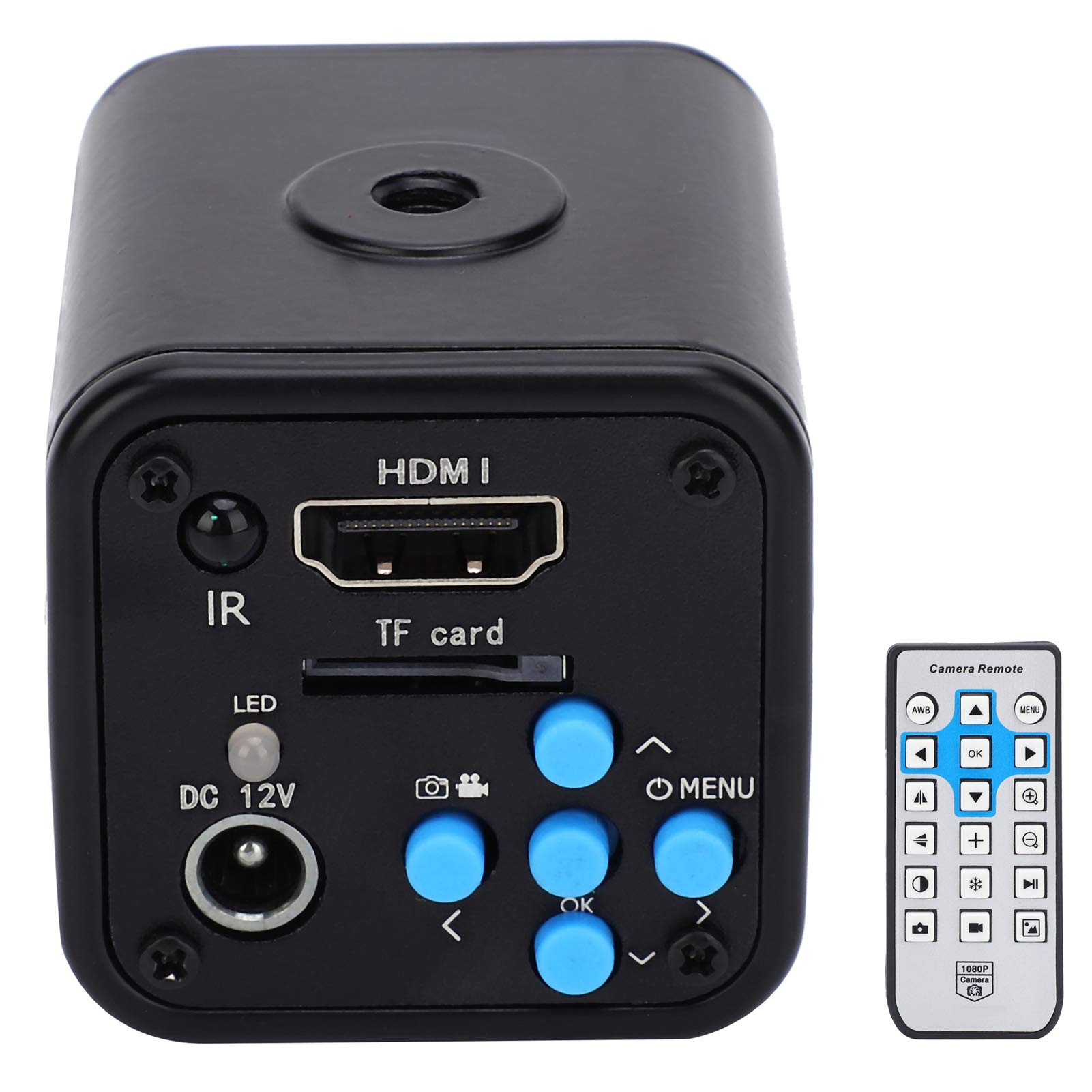 Telecamera industriale, microscopio Full HD 16MP 2K 1080P 60FPS Videocamera industriale per microscopio Lente d'ingrandimento con uscita HDMI per chip di memoria TF, riparazione (Unione Europea)