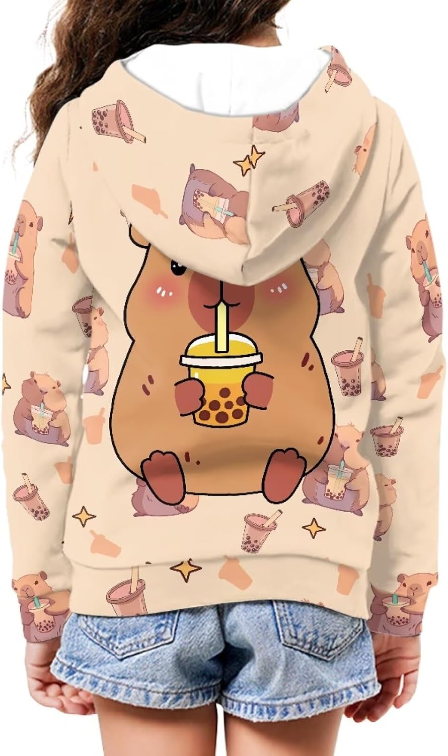Biyejit Kids Novelty 3D Graphic Printed Hooded Sweatshirt Boys Girls Zip Up Hoodies Age 6-16 Years