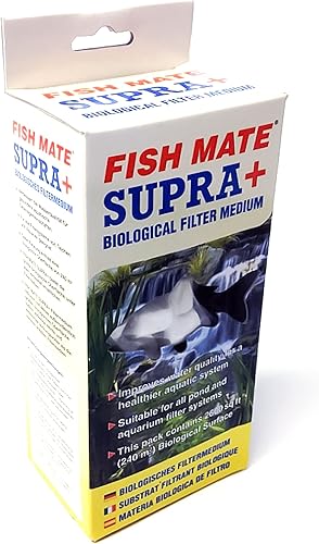 Miniatura 2 de Fish Mate Medio filtro Supra+ BIO - Medios biológicos para estanques y acuarios, ajuste universal, aumenta las bacterias beneficiosas y la claridad
