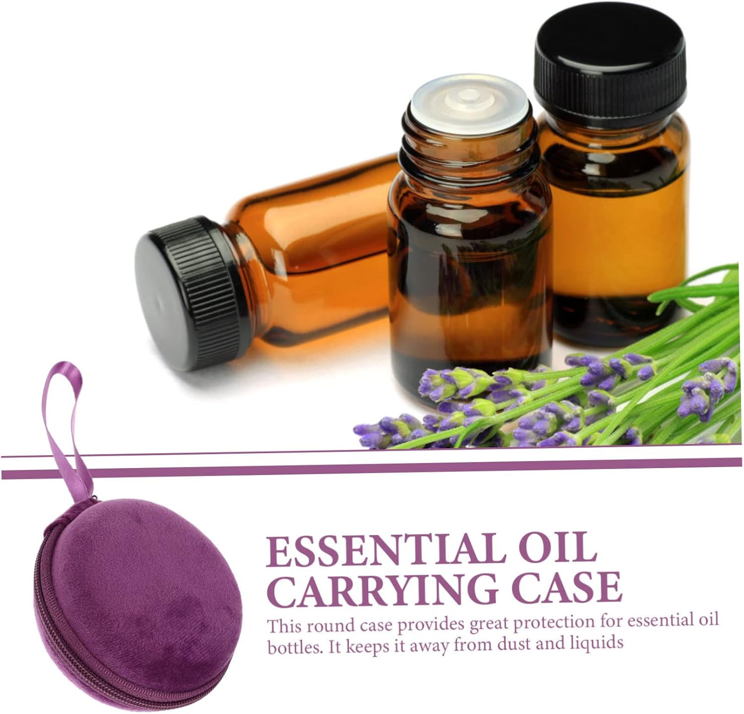 5pcs Essential Oil Case Perfume Bottle Holders Storage Bag for Travel Toiletries Bottles Bag