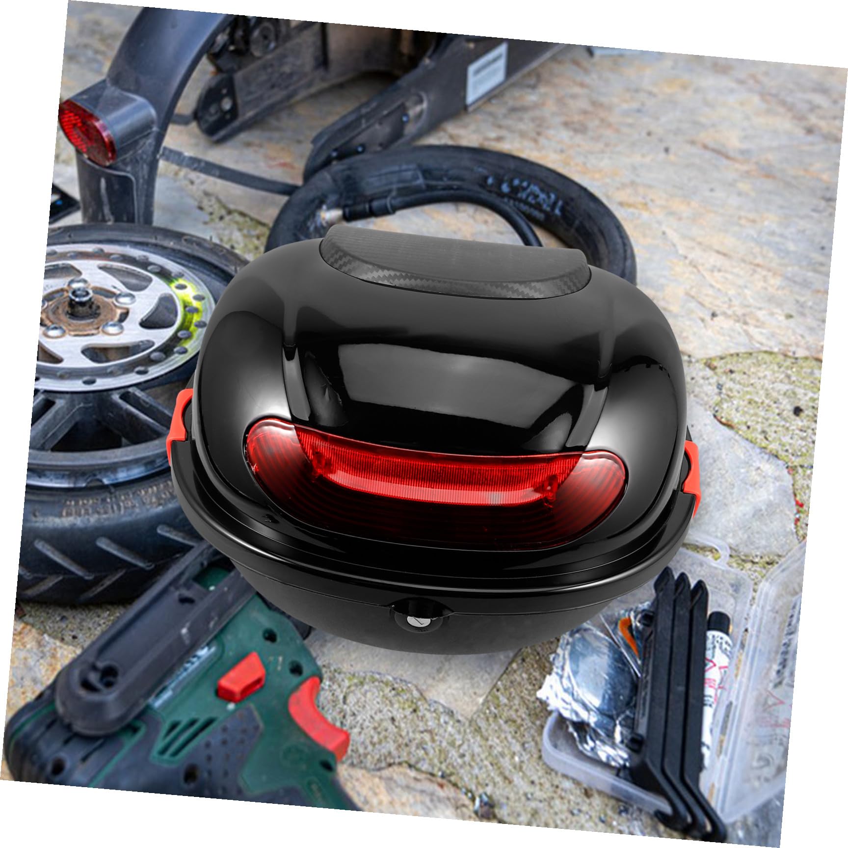 Bauletti per Scooter con Schienale, Bauletto Posteriore in Pp, Design Moderno, Spazioso, per Motociclisti