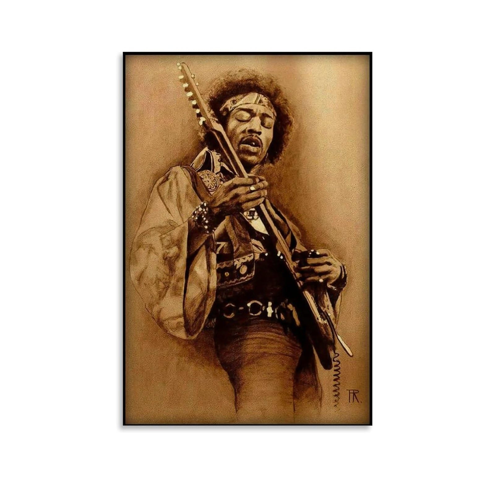 PANTTING Jimi Poster Hendrix Posters Aesthetic Canvas Wall Art Print Home Decor for Bedroom Living Room16x24inch(40x60cm) Unframe-style