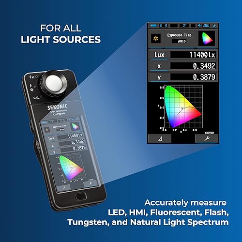 Vista 14 de Sekonic Kit de analizador de espectro de espectrómetro C-7000 - Herramienta portátil portátil para control de color de precisión e interpretación