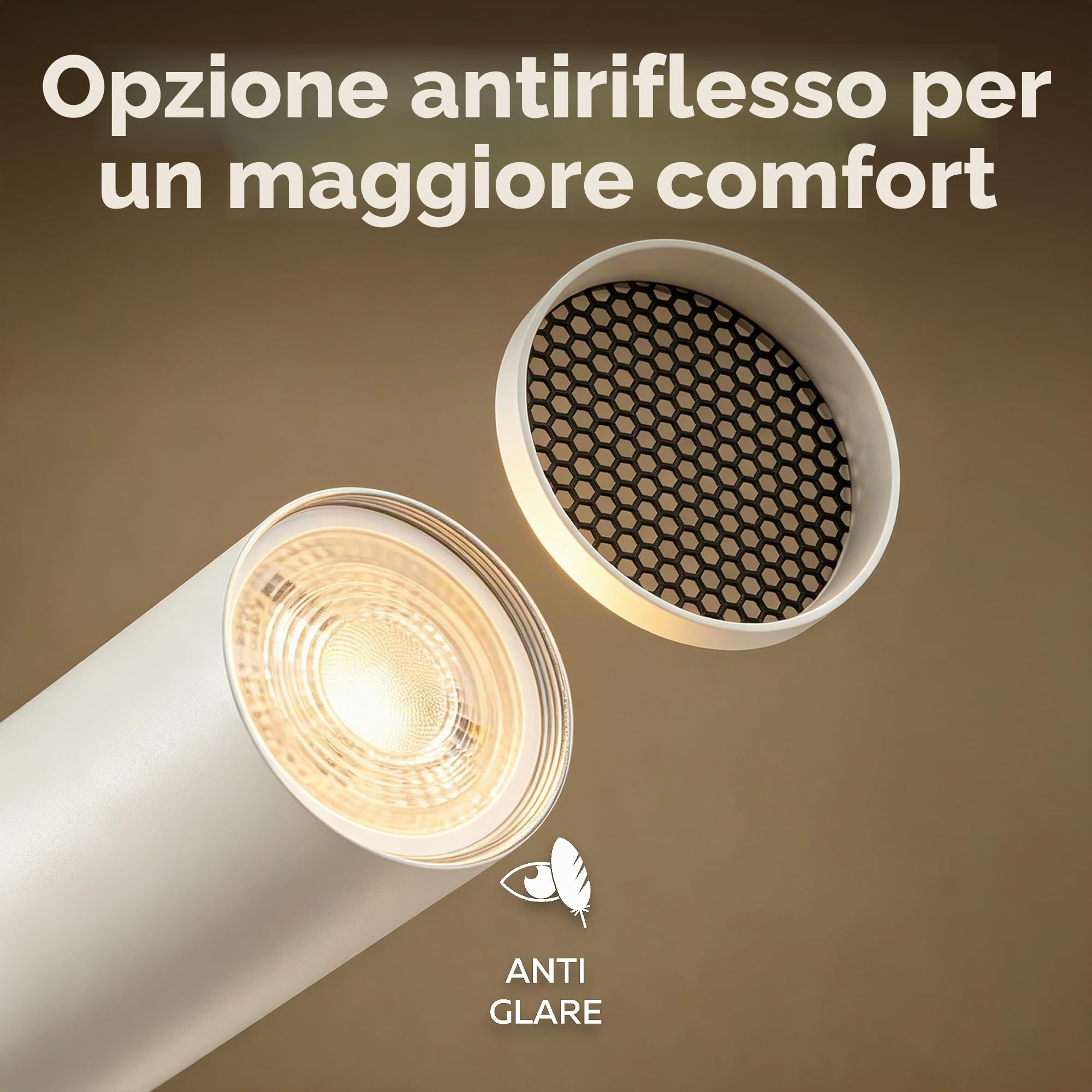 CALEX Sistema di binario LED, 2 m con 4 faretti GU10 orientabili, colore Bianco, plafoniera moderna