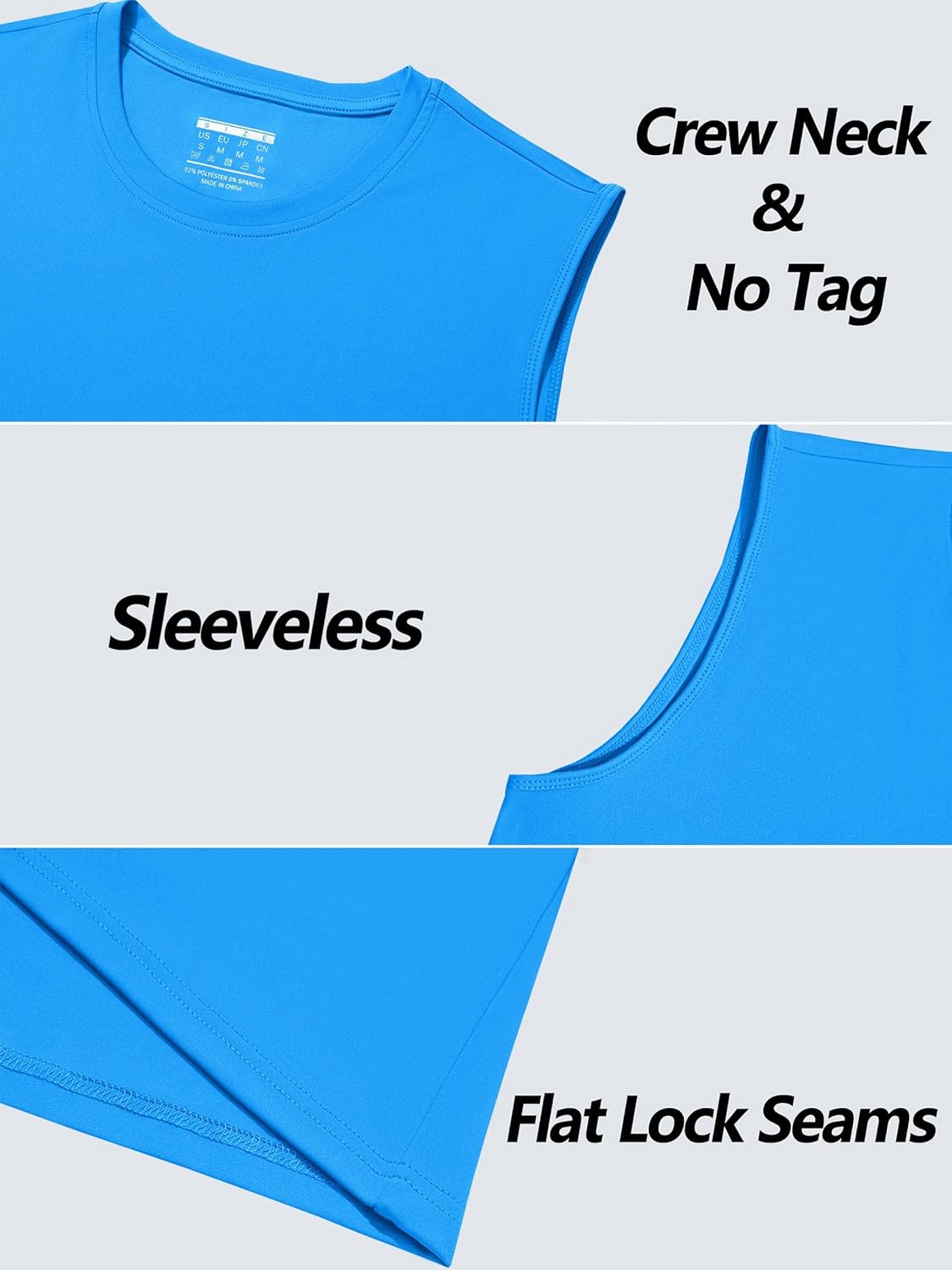 Cavva Men's Sleeveless Shirt Quick Dry Tank Tops for Men UPF 80+ Athletic Gym Workout Muscle Swim Shirts - Image 6