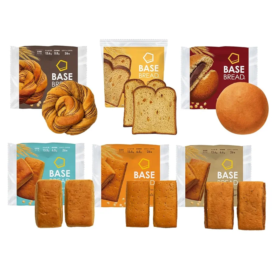 【6 種60袋】BASE BREAD ベースブレッド Amazon | ベースブレッド 6種 6袋 パン ［チョコ、メープル