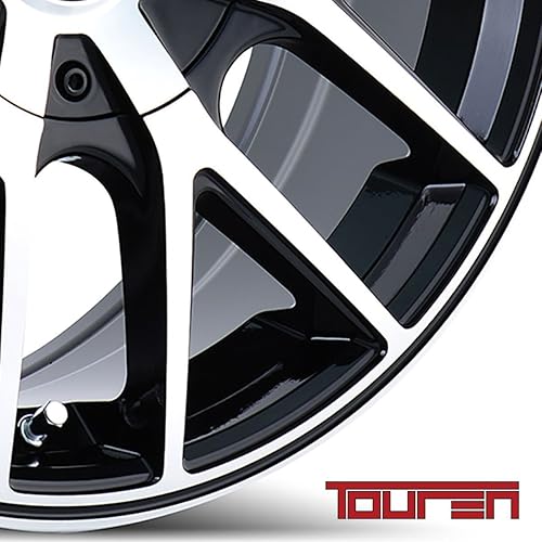 Miniatura 3 de TOUREN TR60 Negro/Cara mecanizada/Rueda de anillo negro (16 x 7 pulgadas /3.937 x 3.937 in, 1.654 in de desplazamiento)