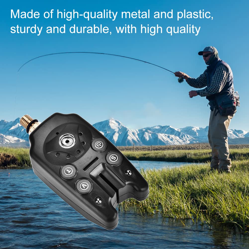 2x Elektronische Bissanzeiger - Angelalarm Mit LED Licht & Sound Für Süß- Und Salzwasser