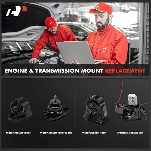 Miniatura 2 de A-Premium Kit de montaje de motor y transmisión compatible con Hyundai Elantra 2007-2012 2.0L, transmisión automática, juego de 4 piezas, repuesto #