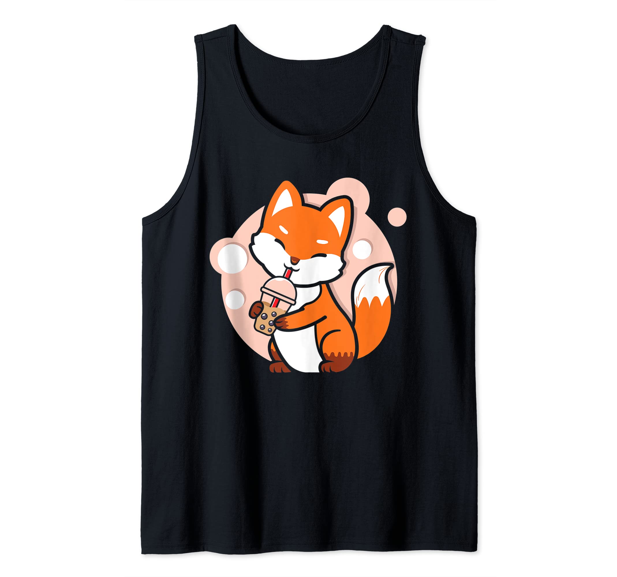 Kawaii Neko Cute-Fox Bubble Tea Boba Neko Teen Girl Gifts Tank Top