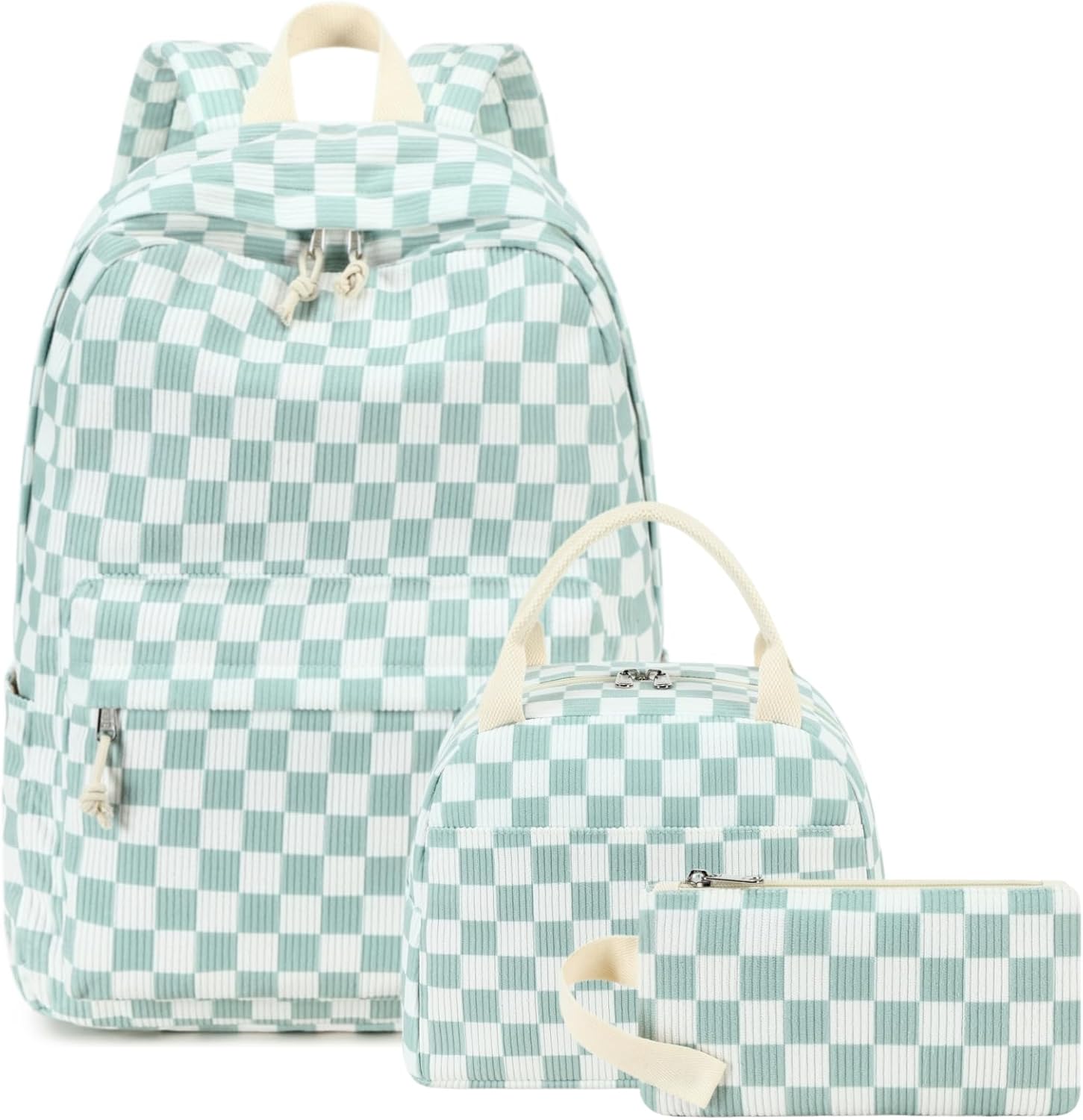 Bluboon School Backpack Set Girls Womens Laptop Bookbag Casual Daypack Fits 15 inch Laptop with Lunch Tote Bag and Pencil Bag