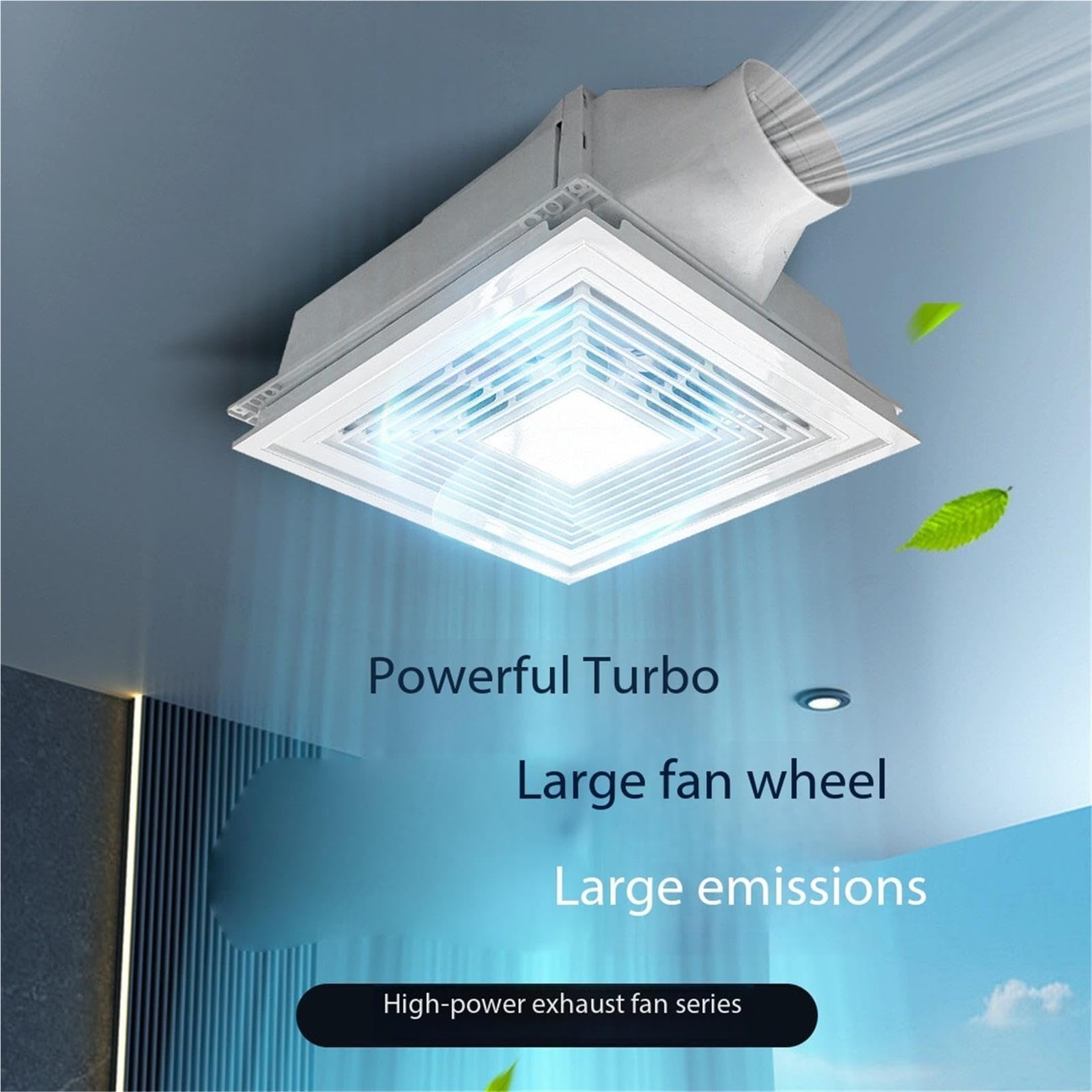 Ventola di scarico Ventilatore da soffitto integrato con unità di ricambio d'aria