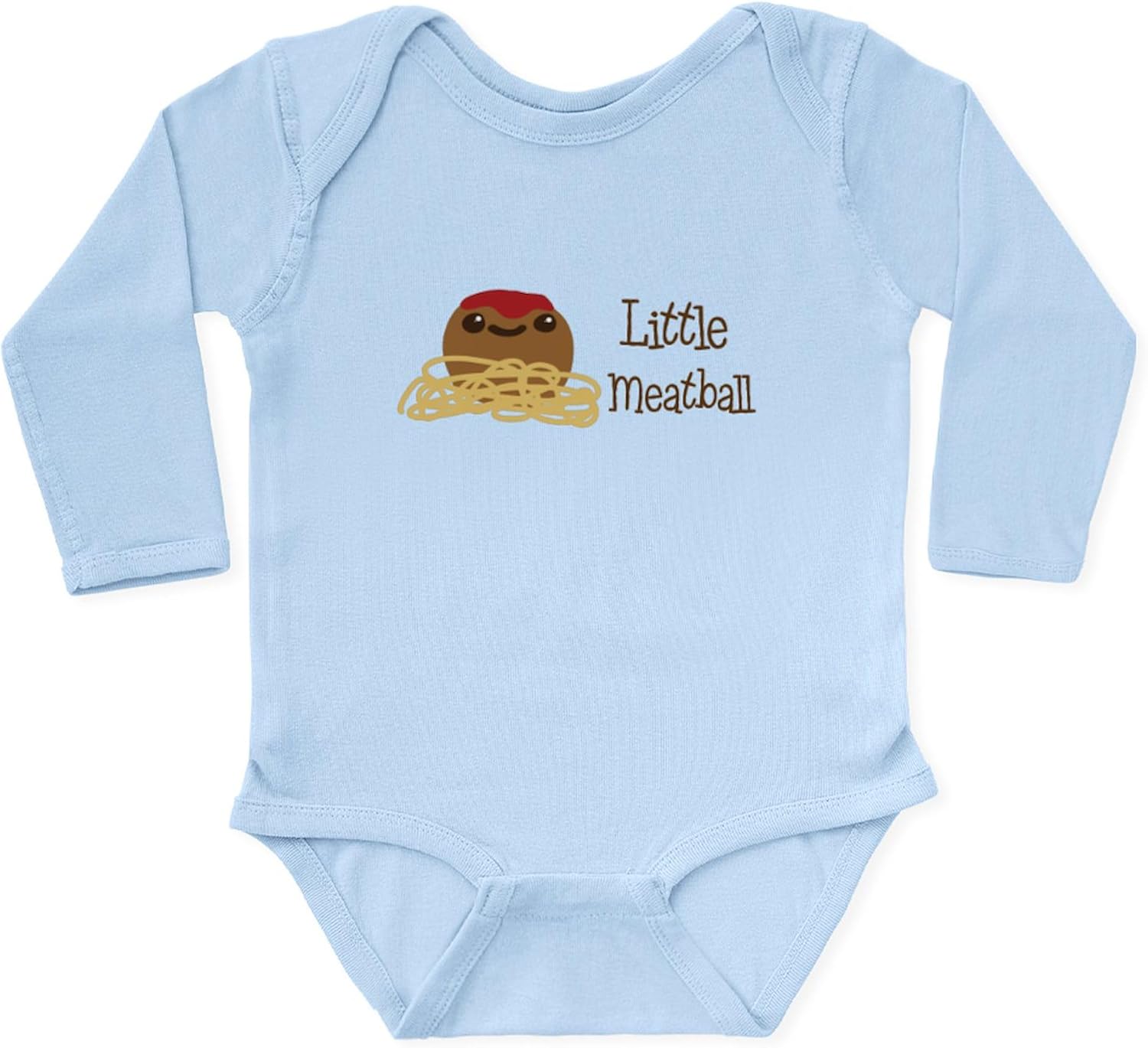 CafePress Little Meatball Body Suit Cute Long Sleeve Infant Baby Bodysuit Romper