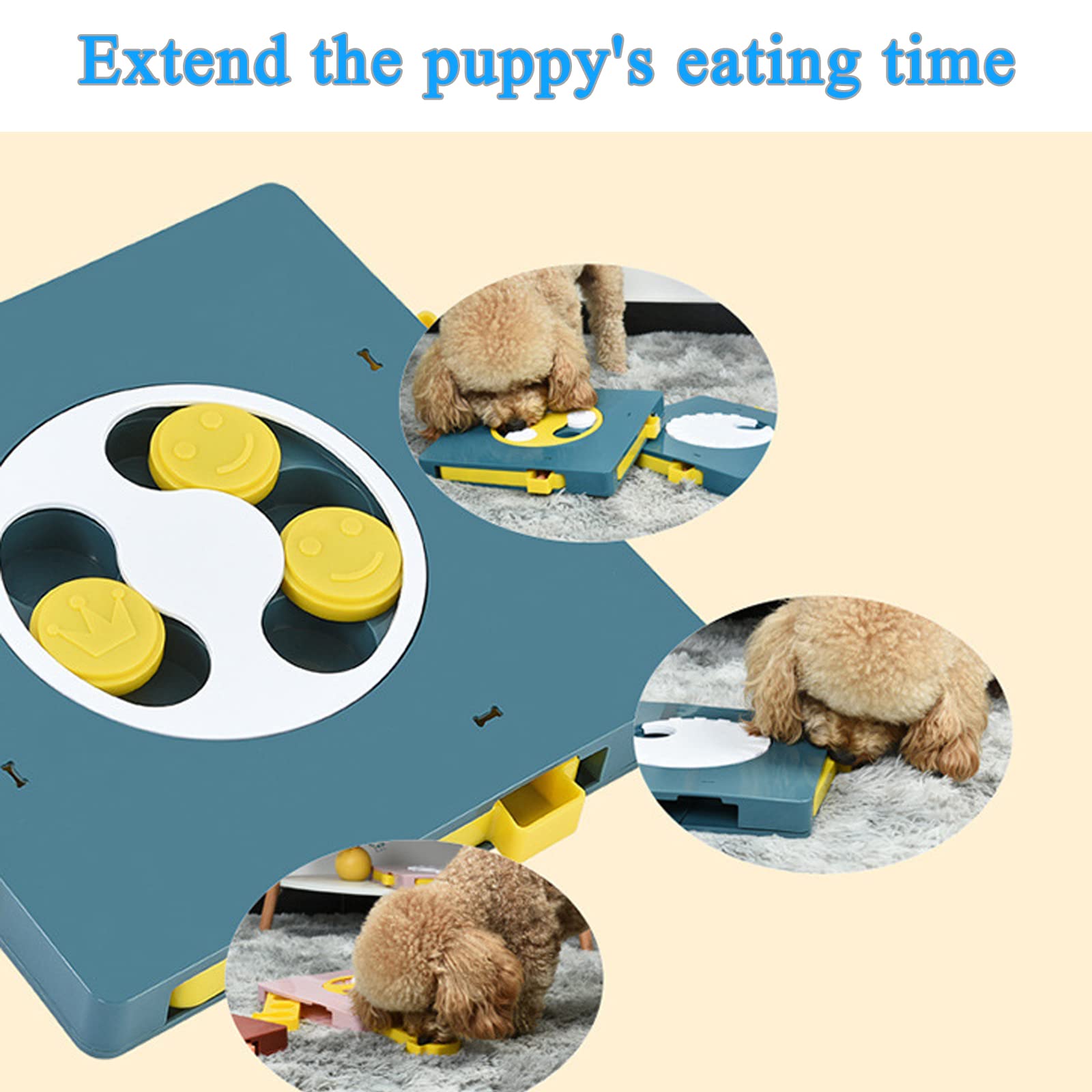 Dog Puzzle Slow Feeding Dog Toy, Puppy Treats Dispenser Feeder Toy