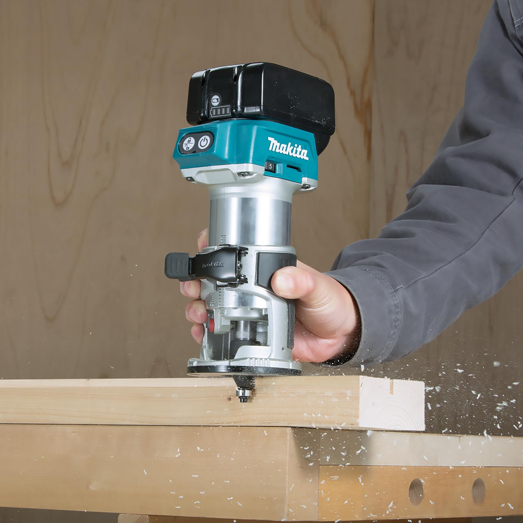 Makita drt50zjx2 batería de fresadora Incluye 3 Multifunción Module en Makpac, 800 W, 18 V