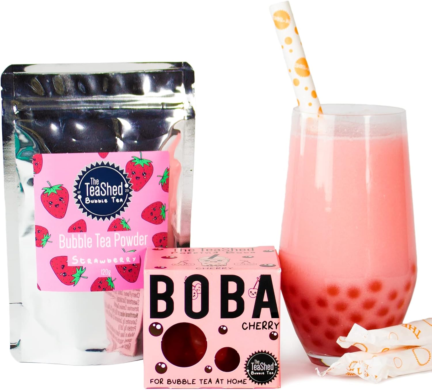Bubble Tea Powder Kit 3 Servings Powder + Boba Set The TeaShed