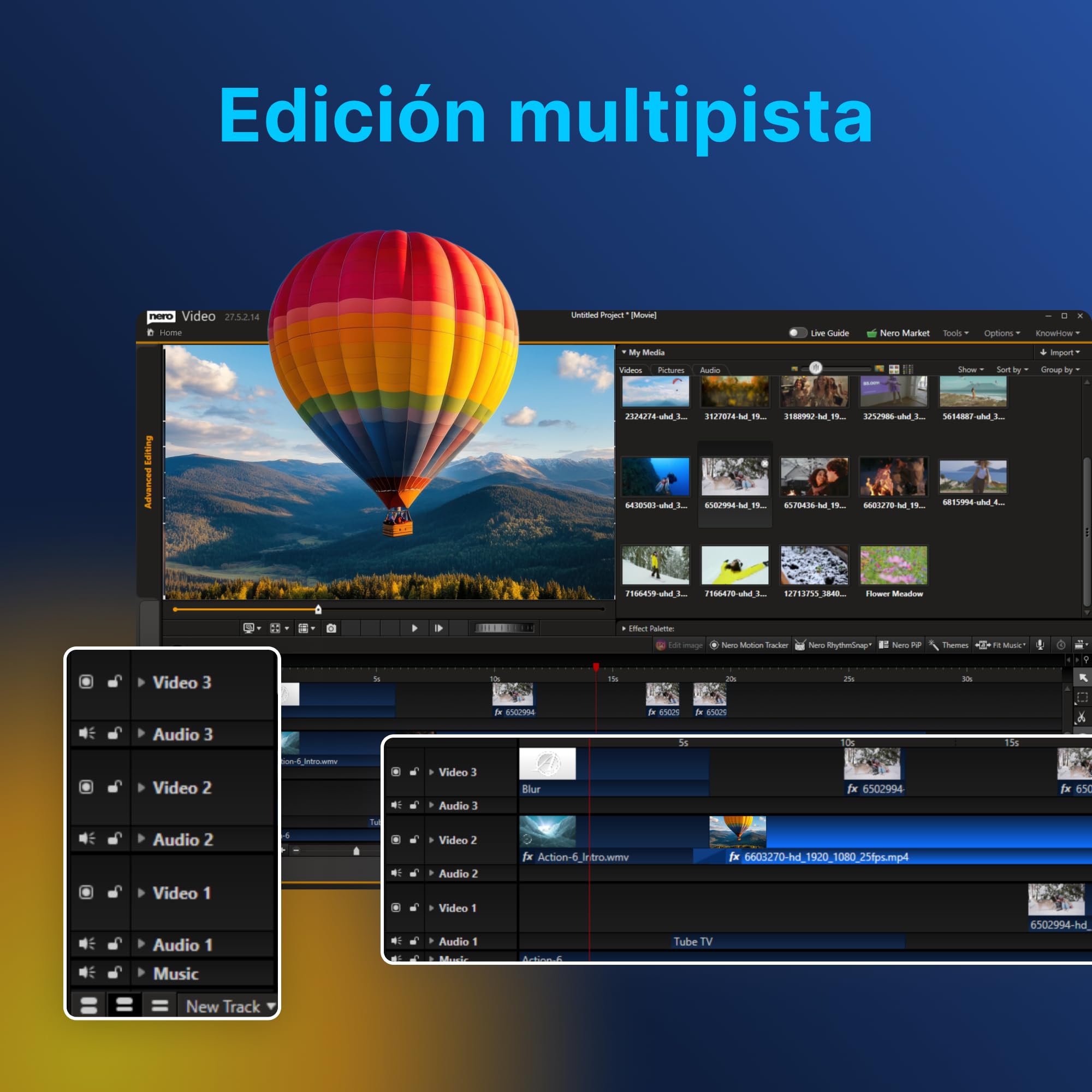 Nero Video 2026 | Software de edición de vídeo para Windows | Editor de vídeo con más de 1000 efectos, Motion Tracking, 4K y 8K, DVD y Blu-ray | Licencia de por vida | Windows 11/10/8/7