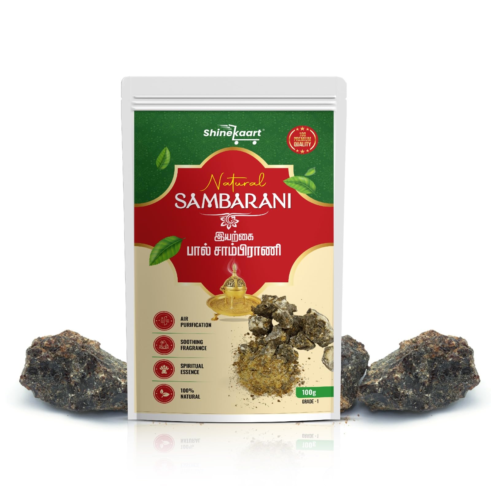 ShineKaart 100% Natural Paal Sambrani | Pure & Original Sambrani Resin for Pooja, Havan, Meditation, Yoga, Aromatherapy & Spiritual Healing | Long-Lasting Divine Fragrance (100g)