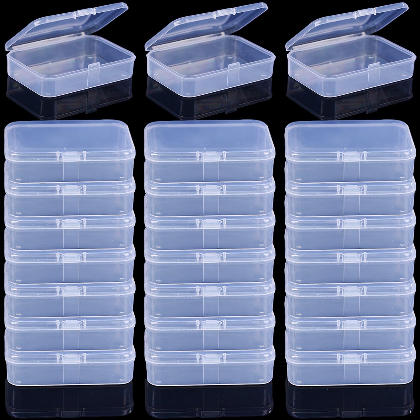 Transparente Kunststoff-Spielkarten-Boxen mit Schnappverschluss, geschlossenes Poker-Spielkartendeck, Halter, Kunststoff-Aufbewahrungsbox, transparente Sammelkartenbox, Kartenaufbewahrung