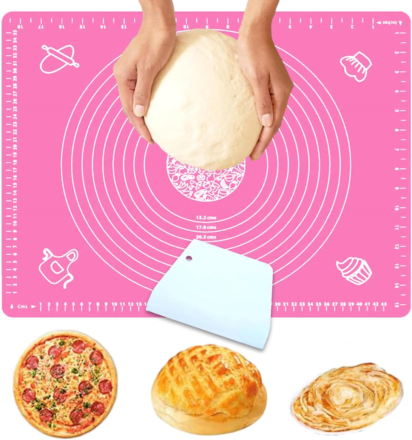 Silicone Baking Mat, Silicon Rolling Pastry Mat, 50 * 40cm Silicon