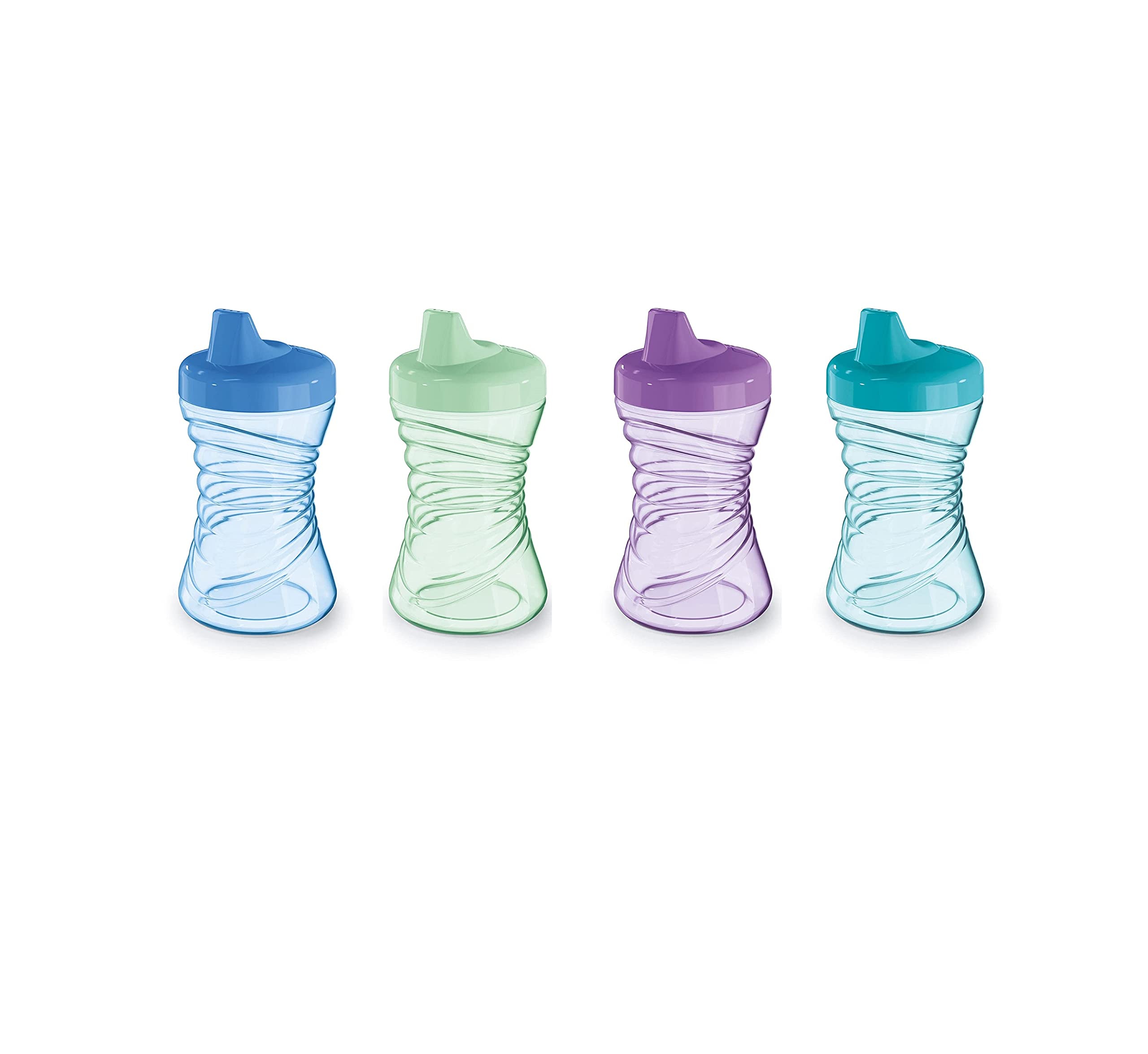 GerberGraduates 10 Ounce Fun Grips Hard Spout Sippy Cup, 4 Count, Assorted colors