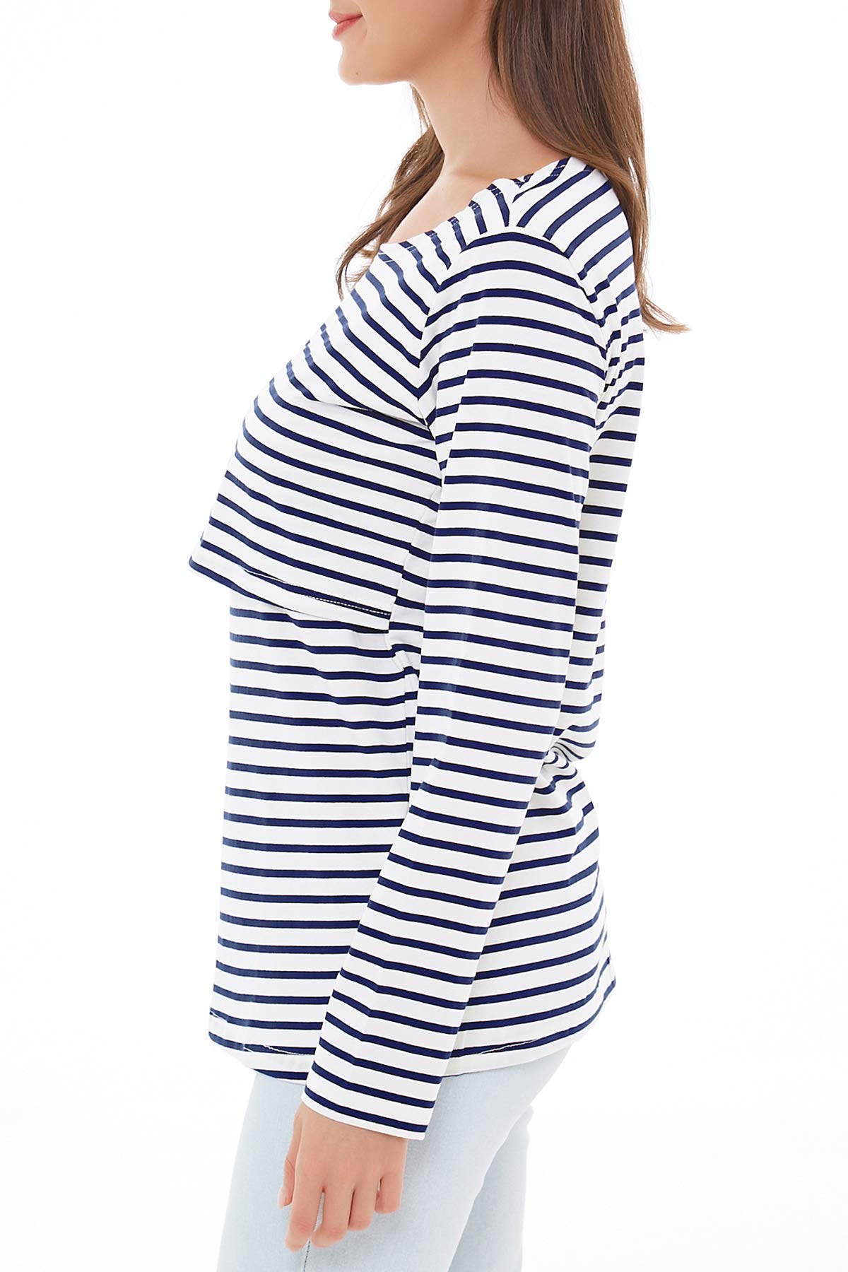 Smallshow Damen Stillshirt Langarm Umstandsshirt 3er Pack - 5