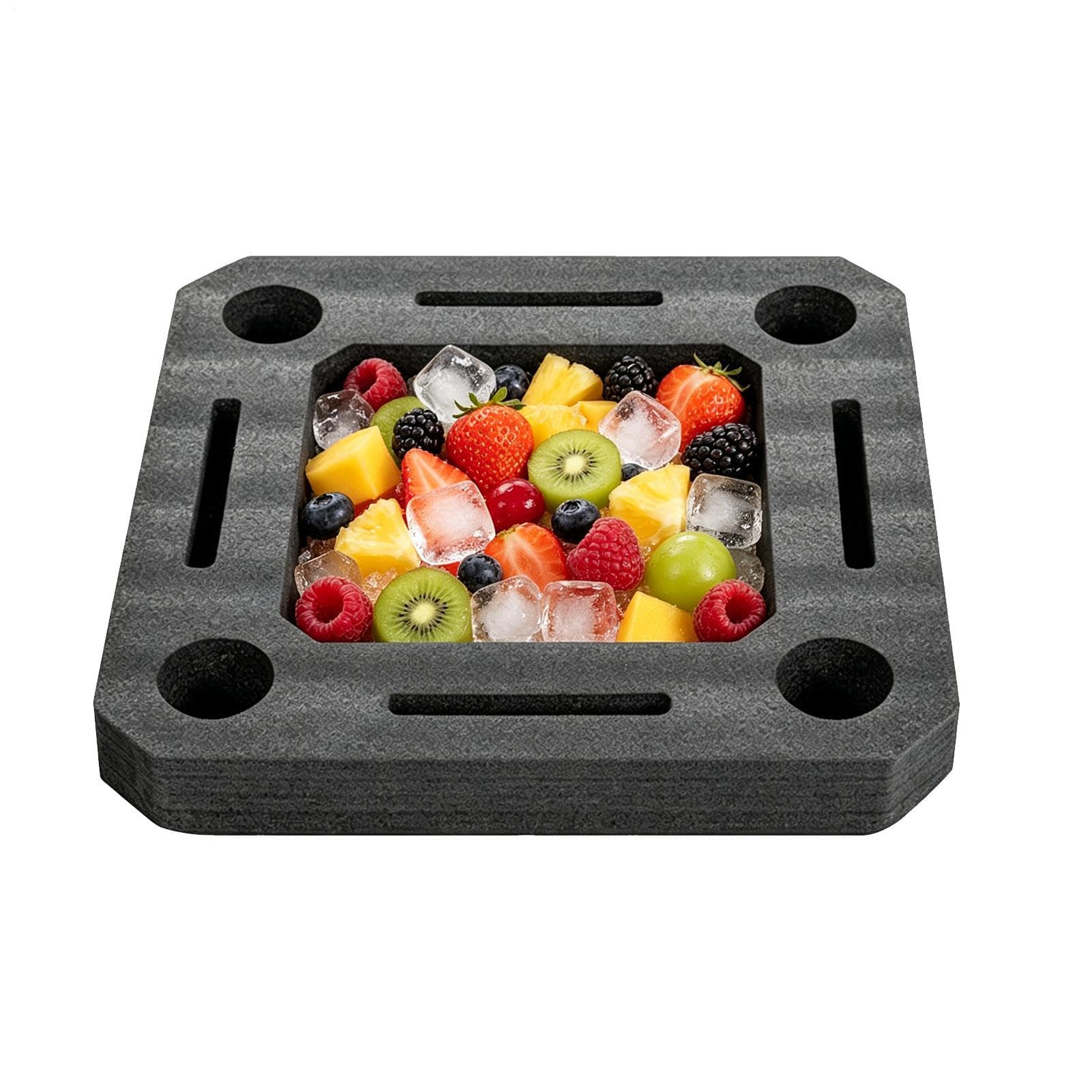 Support à Boissons Flottant pour Piscine Plateau Portable de Rangement et
