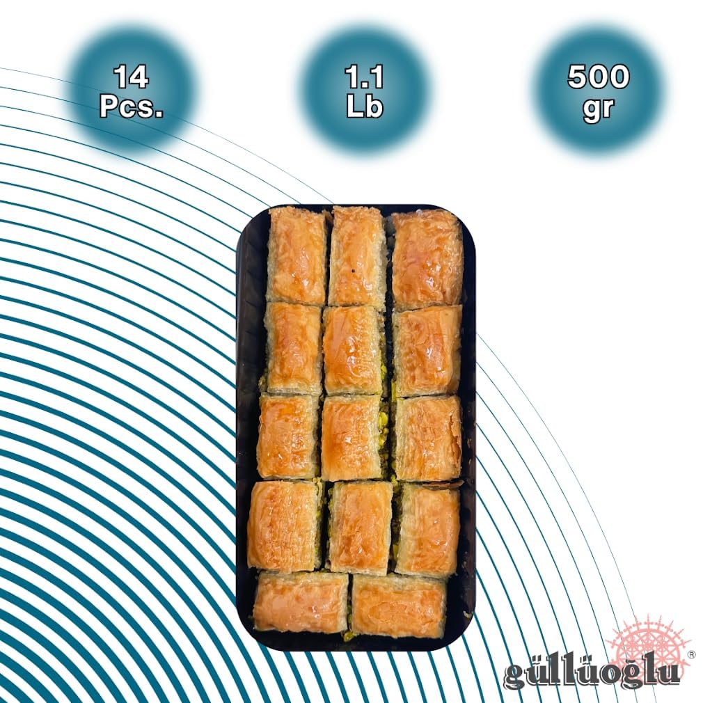 Gulluoglu's Pistachio Baklava 14 pcs 1.1 lb