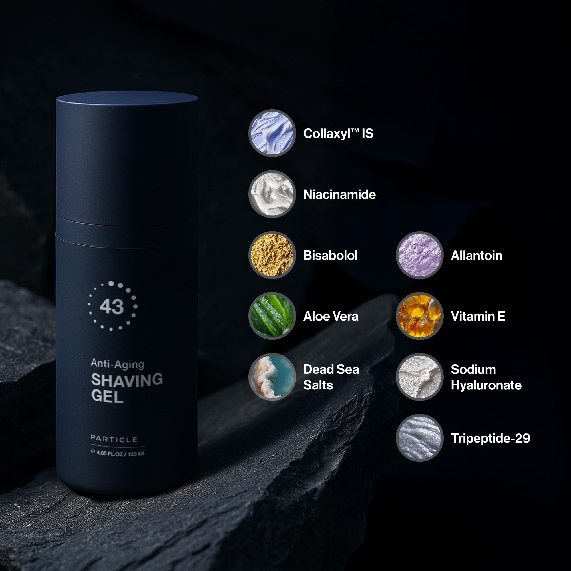 Particle Anti-Aging Shaving Gel for Men, 4.05 fl oz