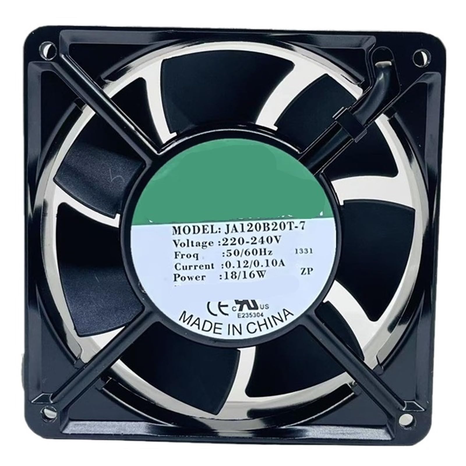 Lzikkgki One Color Ja120b20t-7 Ac 220-240V 0.12/0.10A 120X120x38mm 2-Wire Cooling Fan