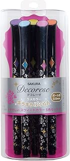 サクラクレパス 水性ボールペン デコレーゼ ラメ 5色A DB206G5A スウィート