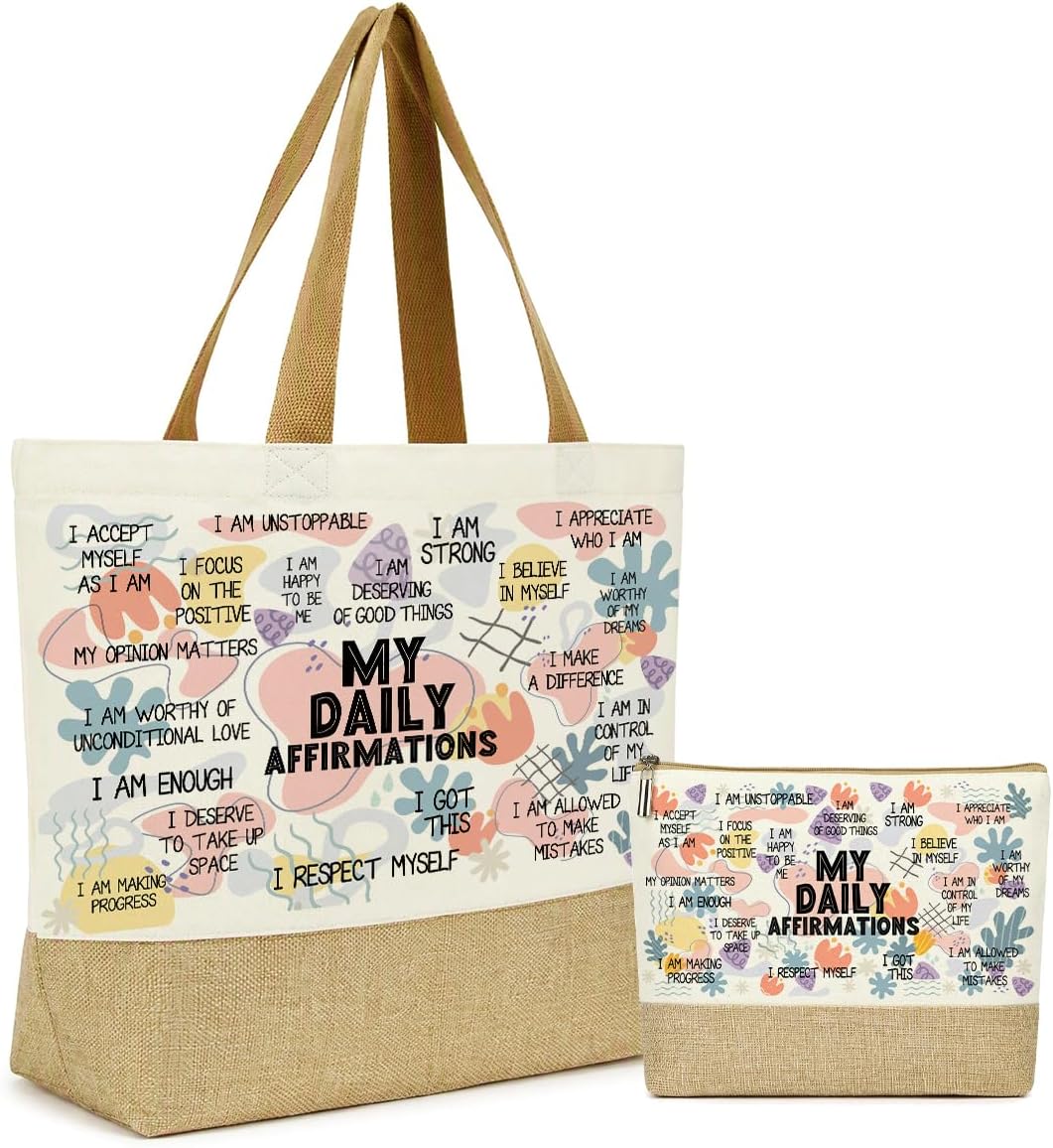 jeilink Inspirational Religious Gifts Boss Mom Birthday Christmas Tote Bag Canvas Reusable Grocery Beach Tote Black Pink