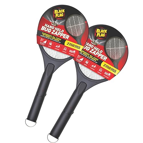 Black Flag 2-Pack Electric Bug Zapper Rackets – Mosquito &