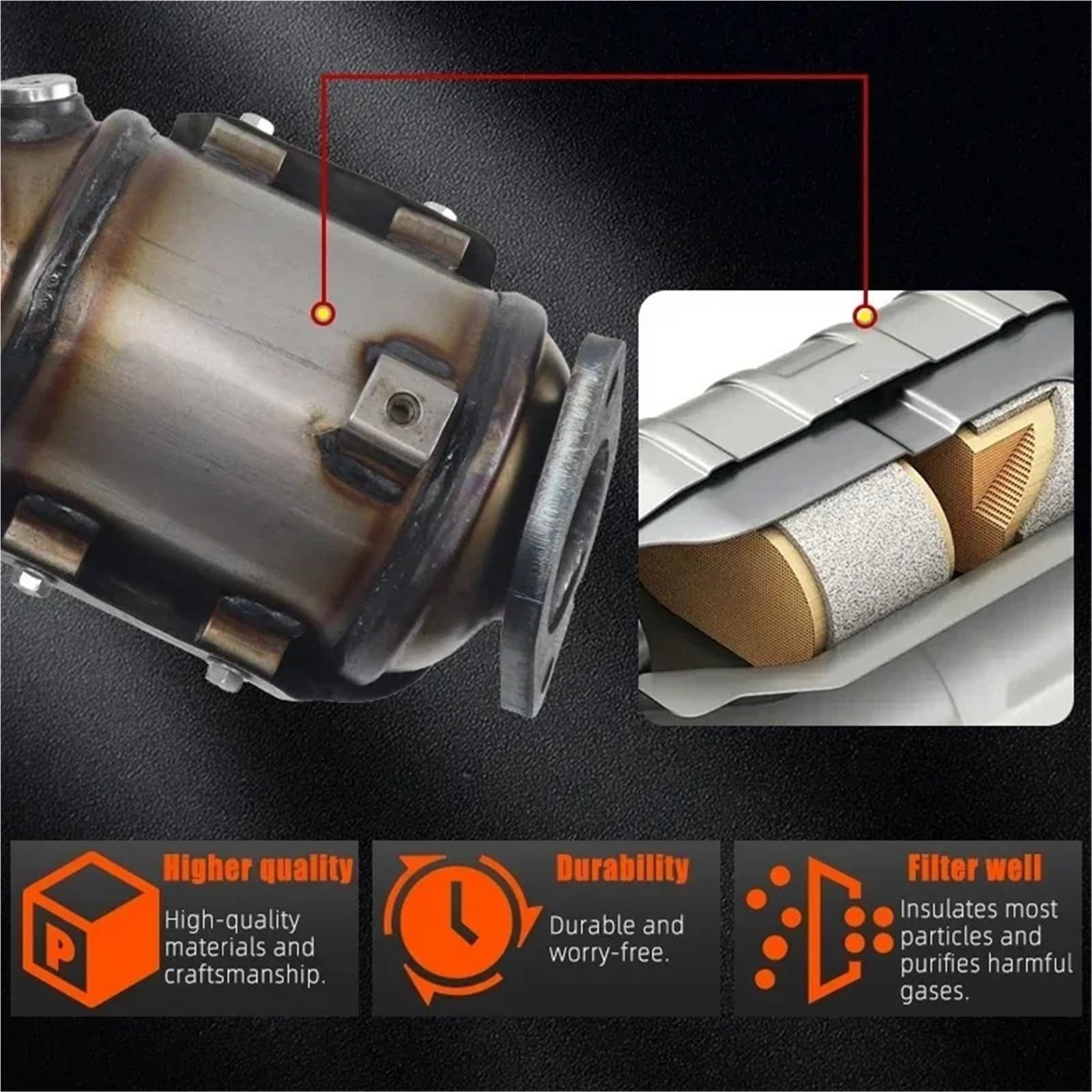 katalizator akcesoria Katalizator kolektora wydechowego pasujący do Hyundai Accent 2012-2017 1.6LW / Uszczelka ze stali nierdzewnej 409