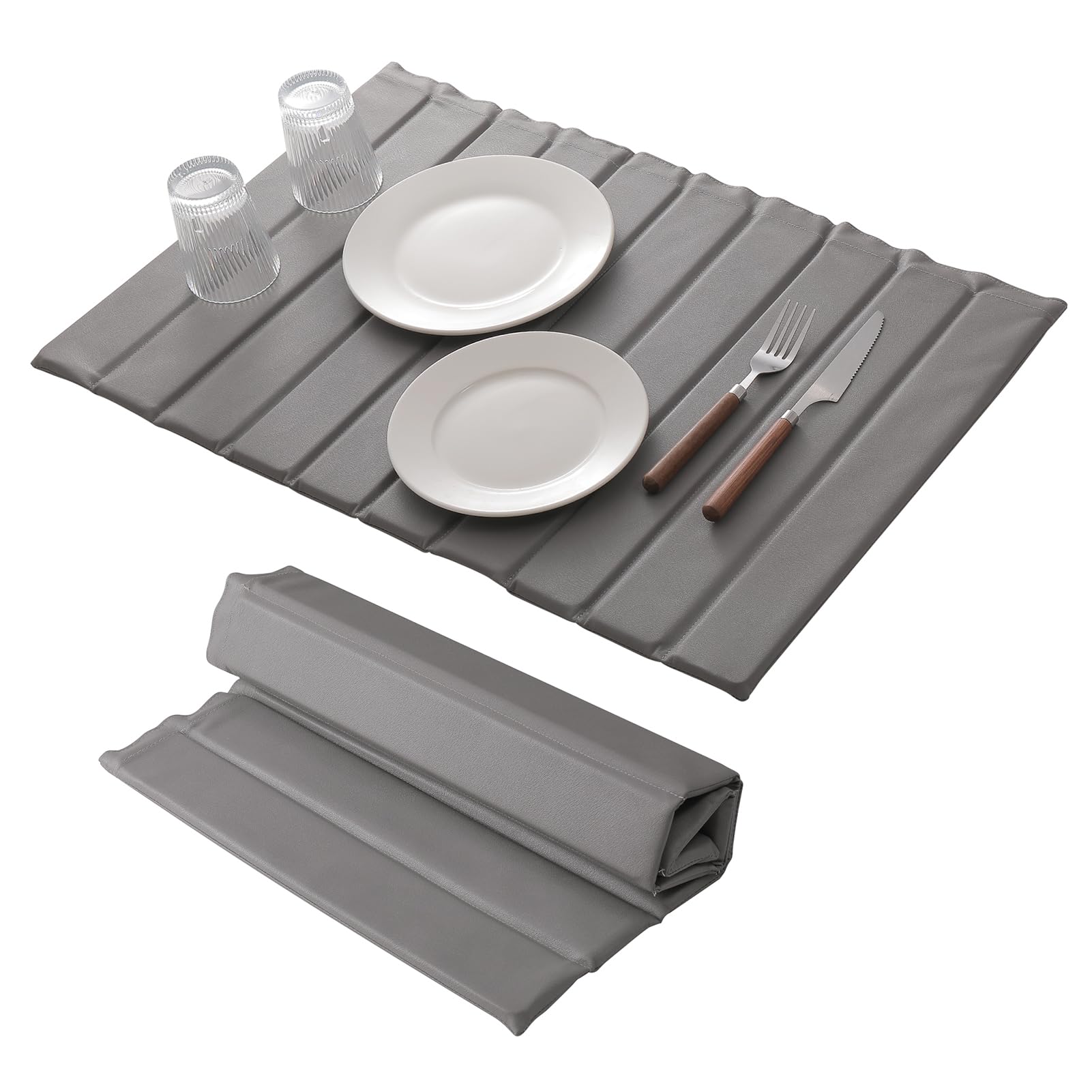 Alfombrilla de piedra para cocina transpirable que decora y mantiene seco tu mostrador gris