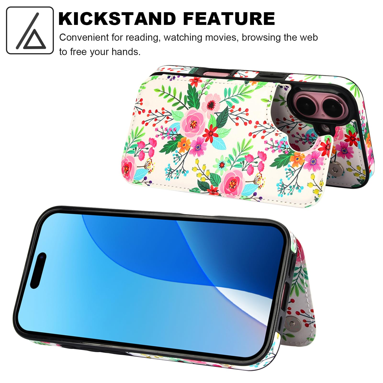 HAOPINSH For IPhone 15 Plus Wallet Case With Card Holder
