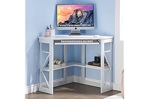 VECELO Small White Corner Desk: The Perfect Fit for Your Limited Space