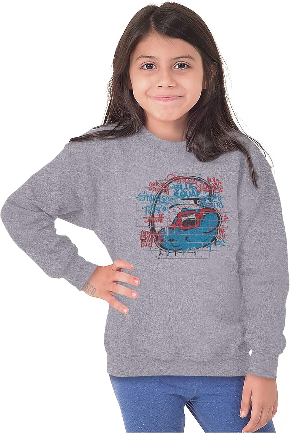 Smurfs Cartoon Hipster Sunglasses Youth Sweatshirt Boy Girl : Clothing, Shoes & Jewelry