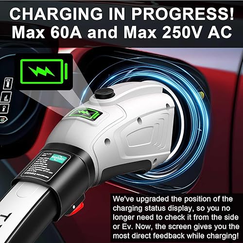 Miniatura 10 de Westsaim Adaptador de carga Tesla a J1772, 60A 250V Tesla cargador a J1772 adaptador apto para Ford, BMW, Chevrolet, Hyundai, Nissan, Honda, Toyota,