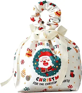 Christmas Eve Packaging Bag Children's Tote Bagpractical | Wrapping With Drawstring For Candy Treat Snack Goodie Party Favors Stocking Stuffers Kids Boys Girls Adults