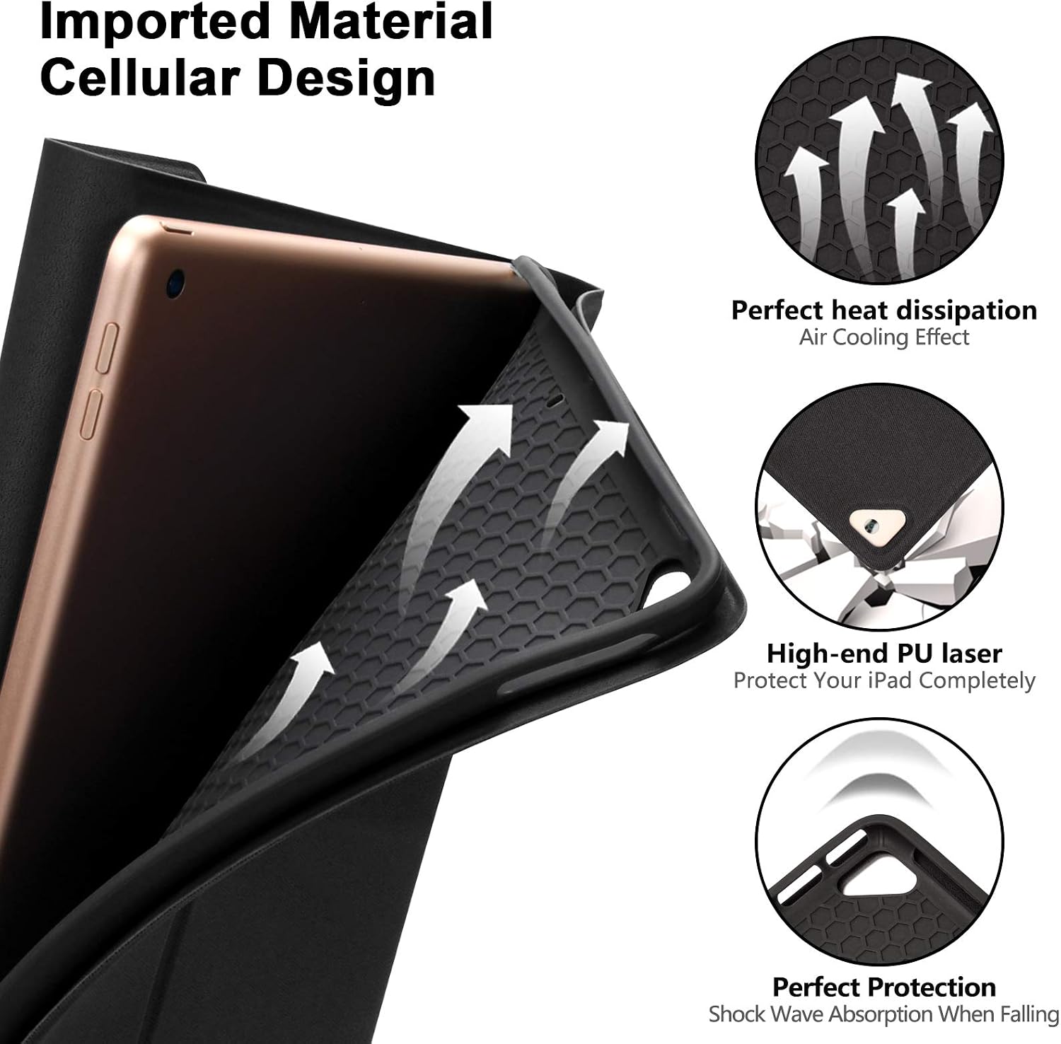 Uр Tо 50% оƒƒ New iPad 9th Generation Keyboard Case 10.2(2021)/8th Gen/7th Gen,7 Colors Backlit Detachable Keyboard Case for iPad 10.2 /iPad Air 3 10.5(3rd Gen)/iPad Pro 10.5 with Pencil Holder(Black)