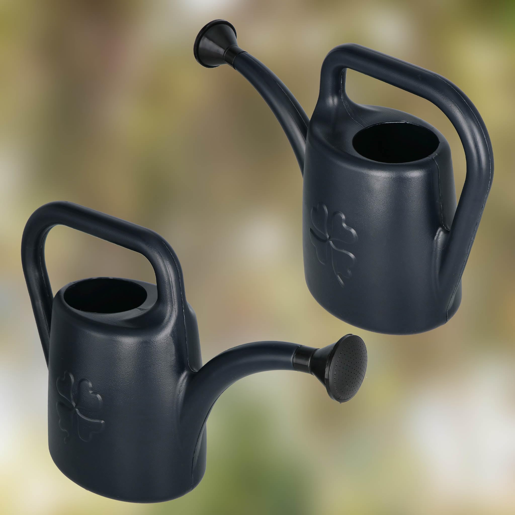 KOTARBAU® Regadera Plantas - Plástico - 1,8 L - Antracita - Regaderas para Macetas - con Boquilla Extraíble para Jardín
