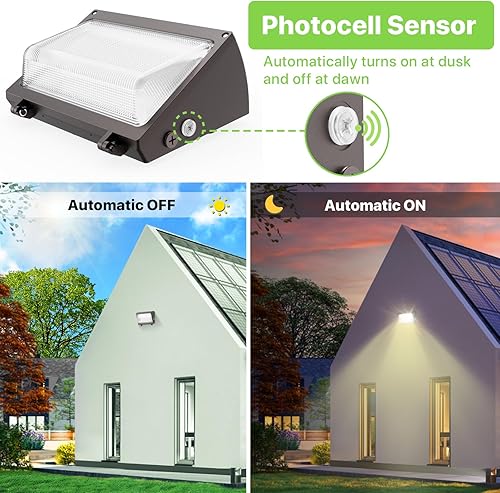 Miniatura 4 de Glitgate Paquete de luz LED de 75 W de 65 W 45 W seleccionable, lente de vidrio 400050005700 K, luz del atardecer al amanecer, 9800 lm LED de