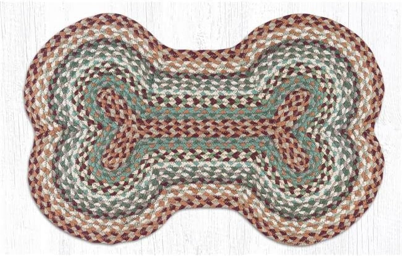 18 x 28 in. Jute Dog Bone Large Dog Bone - Buttermilk & Cranberry
