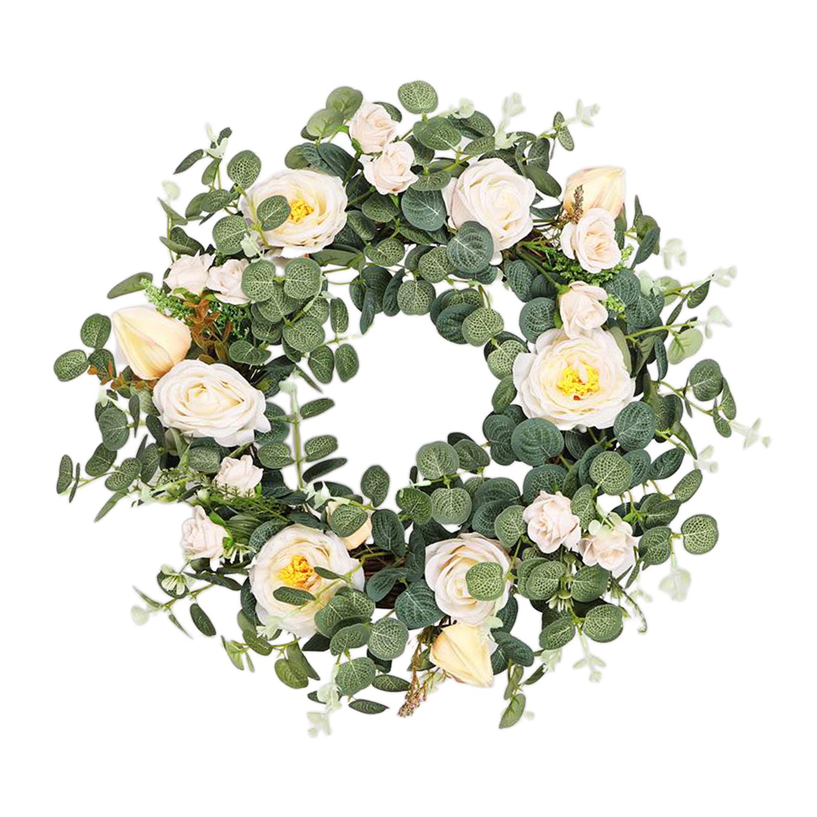 Guirlande et couronne de porte d'entrée Qianly pour décoration de mariage chic